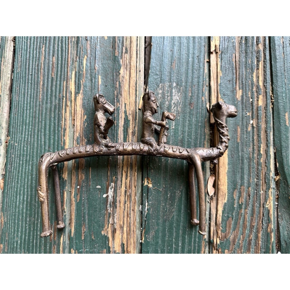 Antique Indus Men Riding Camel Animal Figures Statue